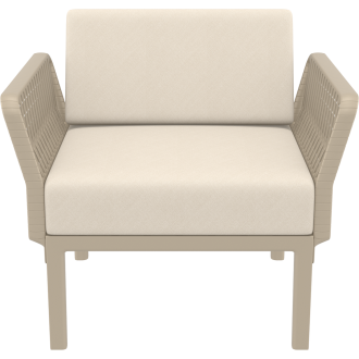 Fotel ogrodowy z poduszkami Portofino Lounge taupe Siesta