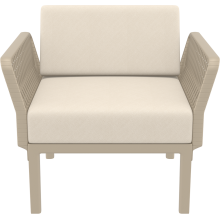 Fotel ogrodowy z poduszkami Portofino Lounge taupe Siesta
