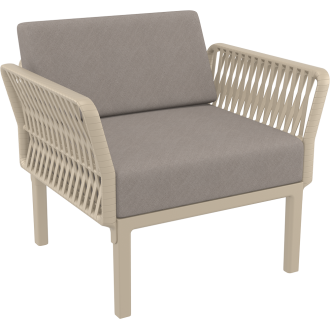 Fotel ogrodowy z poduszkami Portofino Lounge taupe Siesta