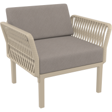 Fotel ogrodowy z poduszkami Portofino Lounge taupe Siesta