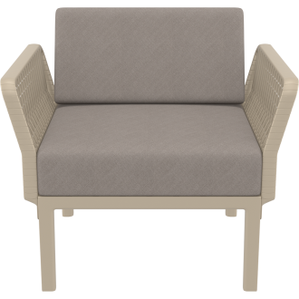 Fotel ogrodowy z poduszkami Portofino Lounge taupe Siesta