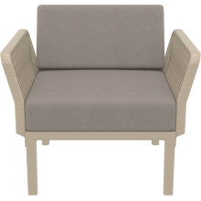Fotel ogrodowy z poduszkami Portofino Lounge taupe Siesta