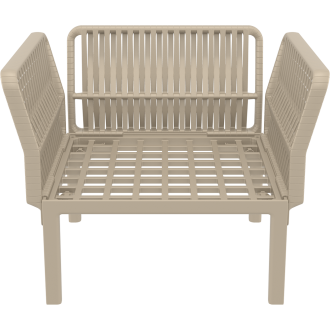 Fotel ogrodowy z poduszkami Portofino Lounge taupe Siesta