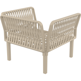 Fotel ogrodowy z poduszkami Portofino Lounge taupe Siesta