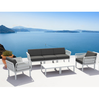 Stolik ogrodowy z tworzywa Portofino Lounge 70x70cm biały Siesta