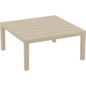 Stolik ogrodowy z tworzywa Portofino Lounge 70x70cm taupe Siesta