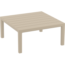 Stolik ogrodowy z tworzywa Portofino Lounge 70x70cm taupe Siesta