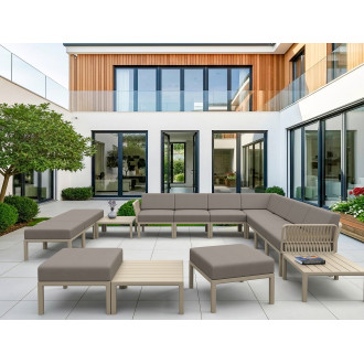 Stolik ogrodowy z tworzywa Portofino Lounge 70x70cm taupe Siesta