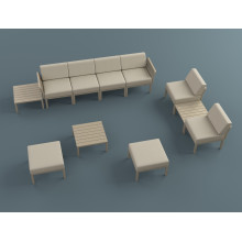 Stolik ogrodowy z tworzywa Portofino Lounge 70x70cm taupe Siesta