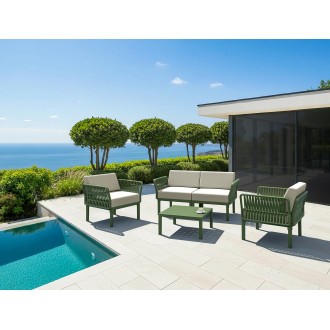 Stolik ogrodowy z tworzywa Portofino Lounge 70x70cm oliwkowy Siesta