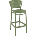 Krzesło barowe zewnętrzne z tworzywa Portofino 75cm oliwkowe Siesta