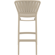 Krzesło barowe zewnętrzne z tworzywa Portofino 75cm taupe Siesta