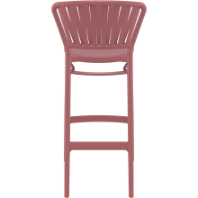 Krzesło barowe zewnętrzne z tworzywa Portofino 75cm marsala / różowe Siesta