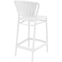 Krzesło barowe zewnętrzne z tworzywa Portofino 65cm białe Siesta