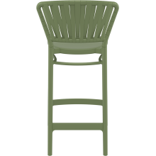 Krzesło barowe zewnętrzne z tworzywa Portofino 65cm oliwkowe Siesta