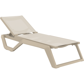 Leżak ogrodowy z siatki Rio Pro taupe / taupe Siesta