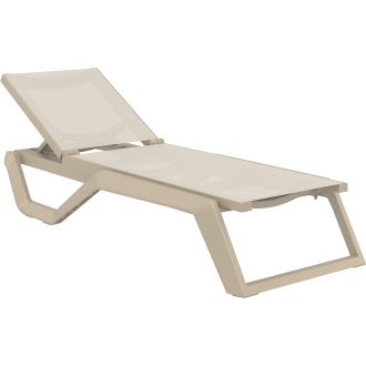 Leżak ogrodowy z siatki Rio Pro taupe / taupe Siesta