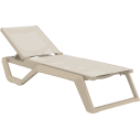 Leżak ogrodowy z siatki Rio Pro taupe / taupe Siesta