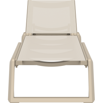 Leżak ogrodowy z siatki Rio Pro taupe / taupe Siesta