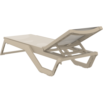 Leżak ogrodowy z siatki Rio Pro taupe / taupe Siesta