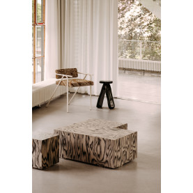 Stolik kwadratowy designerski Object108 70x70cm fornir sottsass NG Design