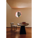 Stół dębowy nieregularny na jednej nodze Object110 160x90cm czarny NG Design