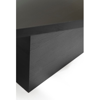 Stół dębowy nieregularny na jednej nodze Object110 160x90cm czarny NG Design
