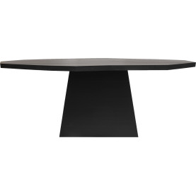 Stół dębowy nieregularny na jednej nodze Object110 180x100cm czarny NG Design