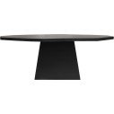 Stół dębowy nieregularny na jednej nodze Object110 180x100cm czarny NG Design