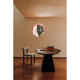 Stół dębowy nieregularny na jednej nodze Object110 180x100cm czarny NG Design 2