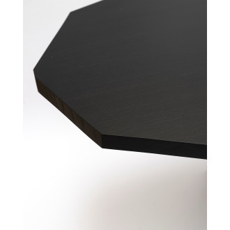 Stół dębowy nieregularny na jednej nodze Object110 180x100cm czarny NG Design