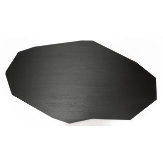 Stół dębowy nieregularny na jednej nodze Object110 180x100cm czarny NG Design