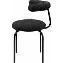 Krzesło tapicerowane designerskie Object114 czarna boucle NG Design