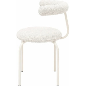 Krzesło tapicerowane designerskie Object114 biała boucle NG Design