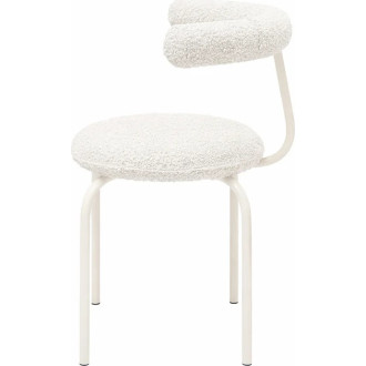 Krzesło tapicerowane designerskie Object114 biała boucle NG Design
