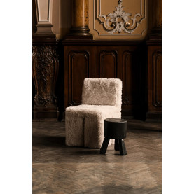 Stolik pomocniczy dębowy designerski Object122 37cm czarny NG Design 2