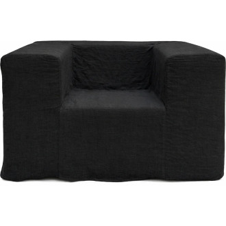 Fotel designerski Object124 czarny len NG Design