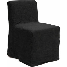 Krzesło tapicerowane designerskie Object125 czarny len NG Design