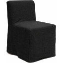 Krzesło tapicerowane designerskie Object125 czarny len NG Design