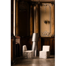 Krzesło tapicerowane designerskie Object125 czarny len NG Design