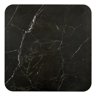 Stolik Kawowy Vicker z 4 Pufami 70x70 - Czarny Marmur | Halmar