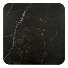 Stolik Kawowy Vicker z 4 Pufami 70x70 - Czarny Marmur | Halmar