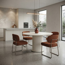 Stół okrągły biały Elia 100cm - Intesi | Elegancki design