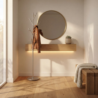 Wieszak stojący Halmar W60 - Nowoczesny design, nikiel