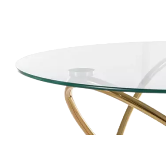 Stół szklany okrągły Orbit 100cm - Signal | Elegancki Design