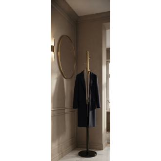 Wieszak stojący glamour Halmar W68 | Czarny/Złoty | 172cm