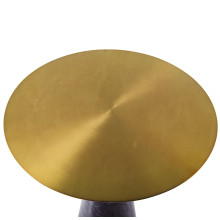 Stolik boczny w kształcie klepsydry Vero 45cm mosiądz / czarny marmur Moos Home