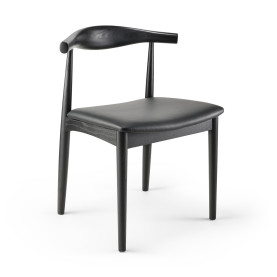 Krzesło drewniane designerskie Classy czarne Moos Home