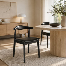 Krzesło drewniane designerskie Classy czarne Moos Home