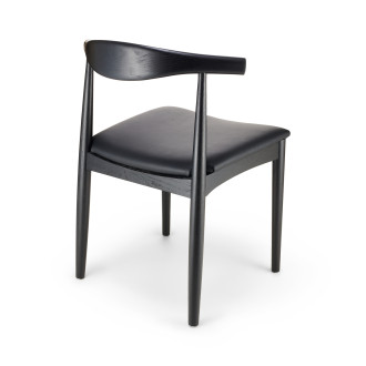 Krzesło drewniane designerskie Classy czarne Moos Home